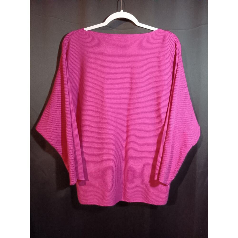 Cece Women's Long-Sleeve Boat Neck Bat Sleeve Sweater Size M Pink